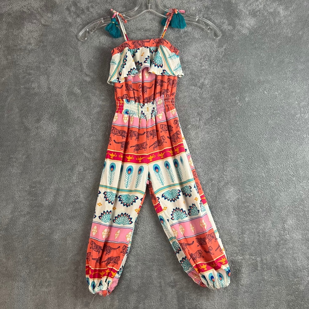 Disney Aladdin Jasmine Romper Girls 3T Tassels Vacation Outfit‎